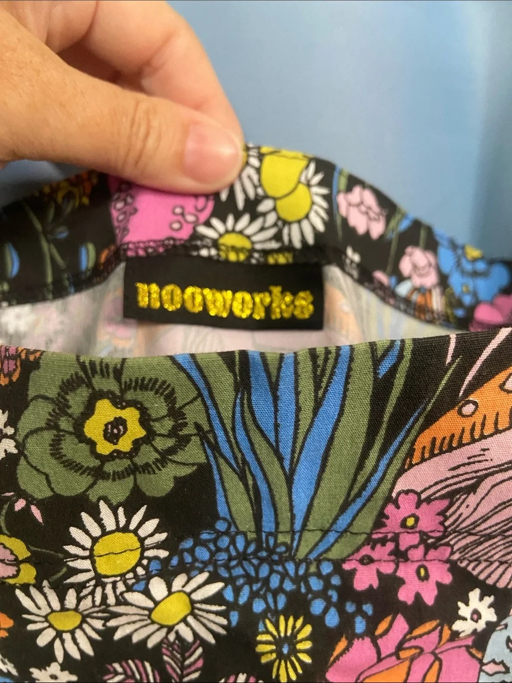NOOWORKS overalls in Magical Mushroom print, size 3X - Picture 2 of 6